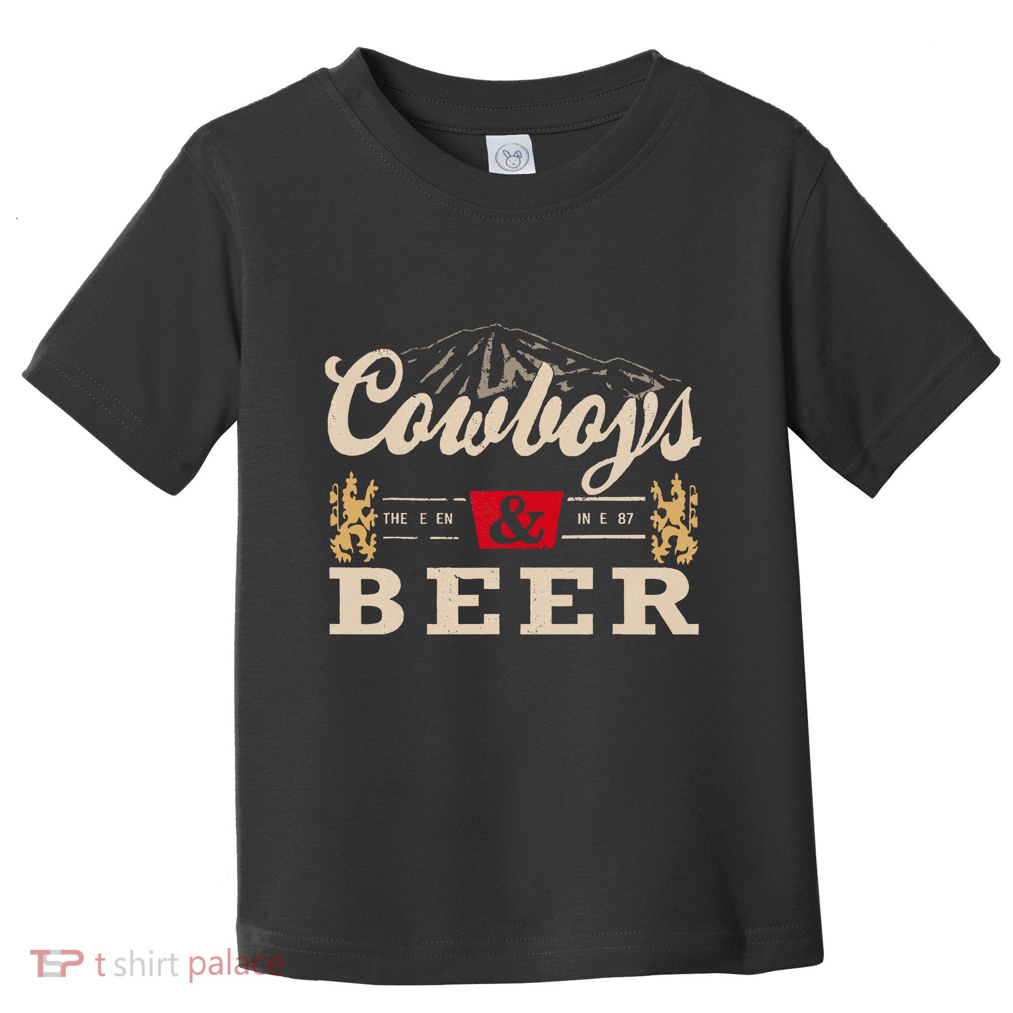 Vintage Cowboys Western And Beer Cowboy Lovers Toddler T-Shirt
