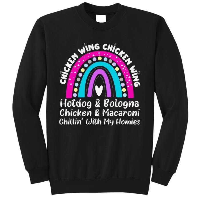 Viral Chicken Wing Chicken Wing Hot Dog Bologna Song Lyric Sweatshirt