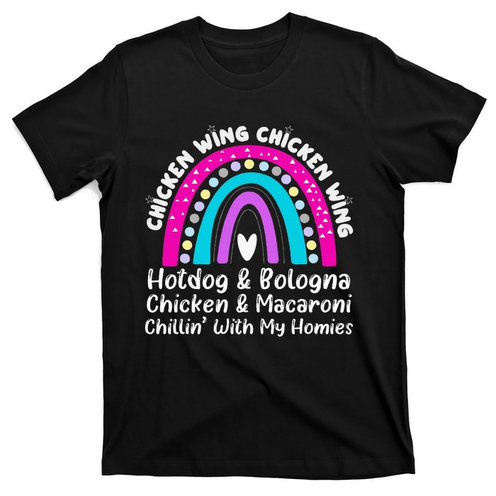 Viral Chicken Wing Chicken Wing Hot Dog Bologna Song Lyric T-Shirt