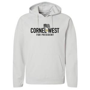 Vote Cornel West For President 2024 Performance Fleece Hoodie