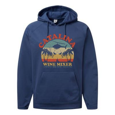 VINTAGE CATALINA WINE MIXER Performance Fleece Hoodie