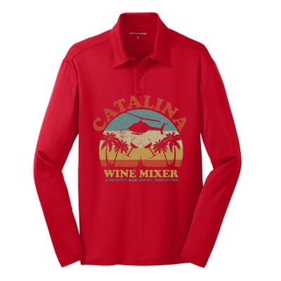 VINTAGE CATALINA WINE MIXER Silk Touch Performance Long Sleeve Polo