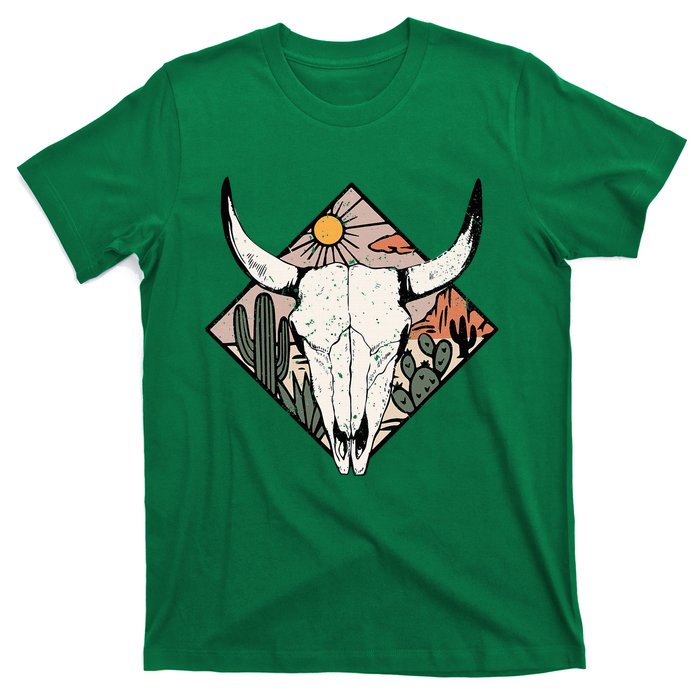 Vintage Country Western Desert Bull Cool Country Bull Head T-Shirt