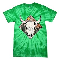 Vintage Country Western Desert Bull Cool Country Bull Head Tie-Dye T-Shirt