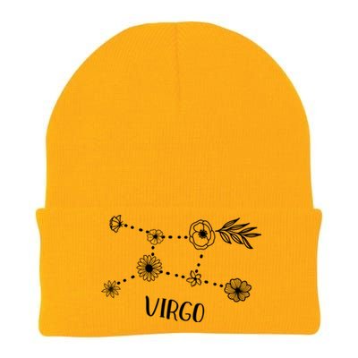 Virgo Constellation Zodiac Floral Cool Gift Knit Cap Winter Beanie