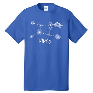 Virgo Constellation Zodiac Floral Cool Gift Tall T-Shirt