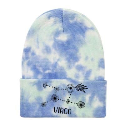 Virgo Constellation Zodiac Floral Cool Gift Tie Dye 12in Knit Beanie