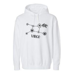 Virgo Constellation Zodiac Floral Cool Gift Garment-Dyed Fleece Hoodie