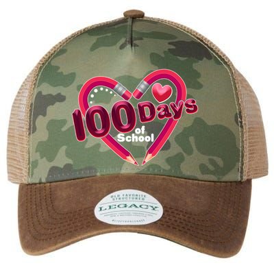 Valentines Day 100 Days Of School Legacy Tie Dye Trucker Hat