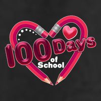 Valentines Day 100 Days Of School 7 Panel Mesh Trucker Snapback Hat