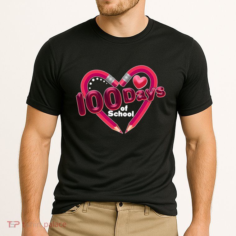 Valentines Day 100 Days Of School Performance Shirt