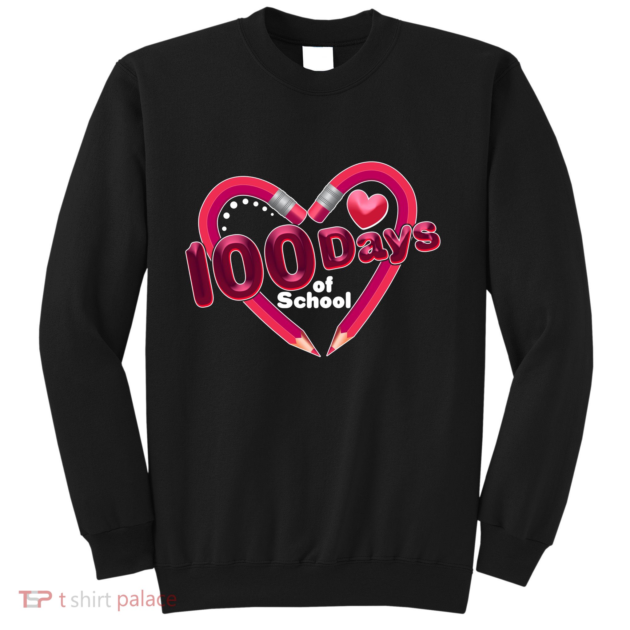 Valentines Day 100 Days Of School Sweatshirt