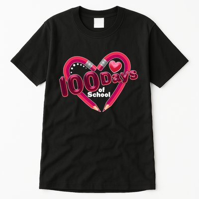 Valentines Day 100 Days Of School Tall T-Shirt