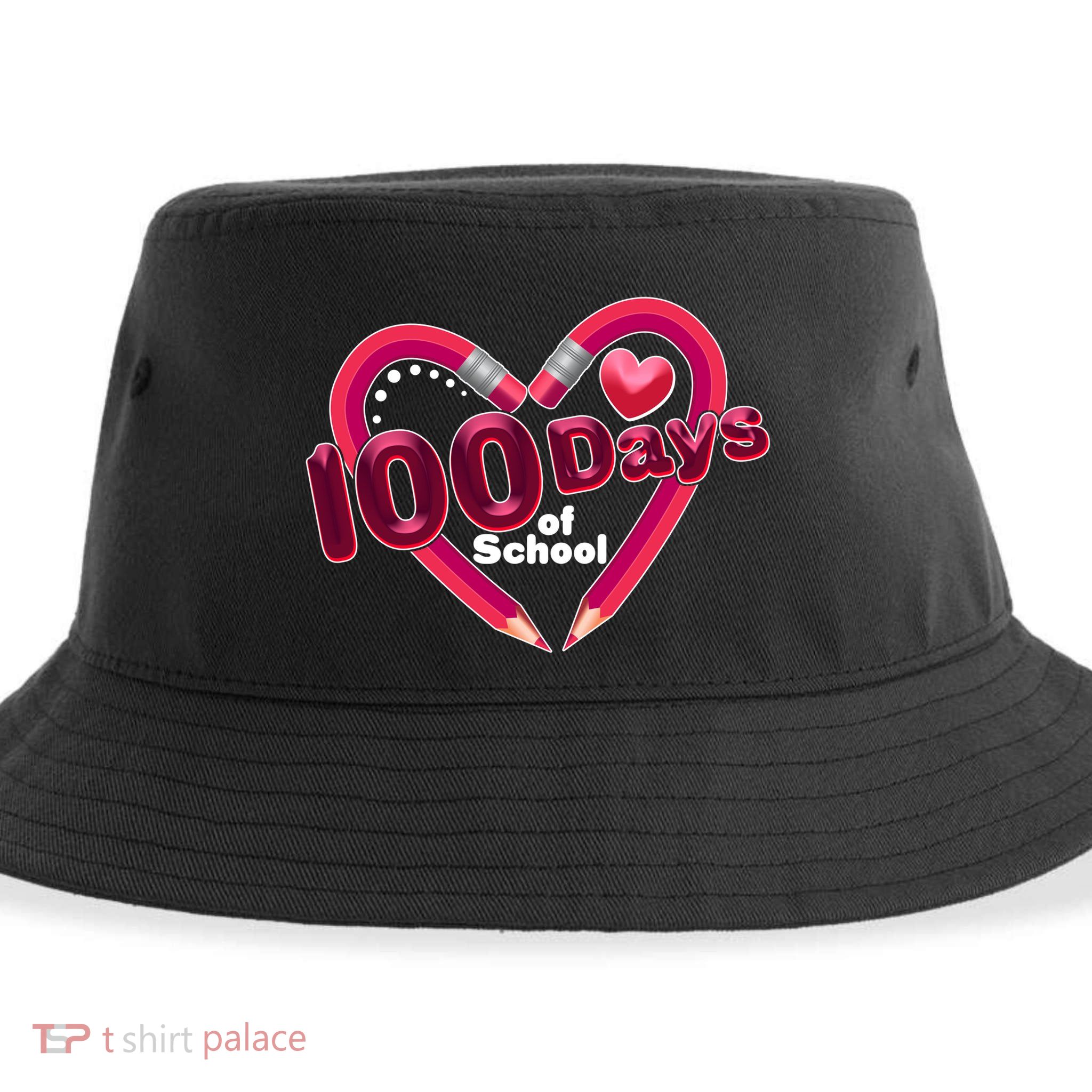 Valentines Day 100 Days Of School Sustainable Bucket Hat