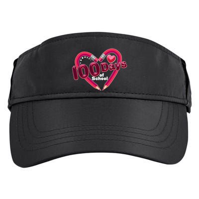 Valentines Day 100 Days Of School Adult Drive Performance Visor