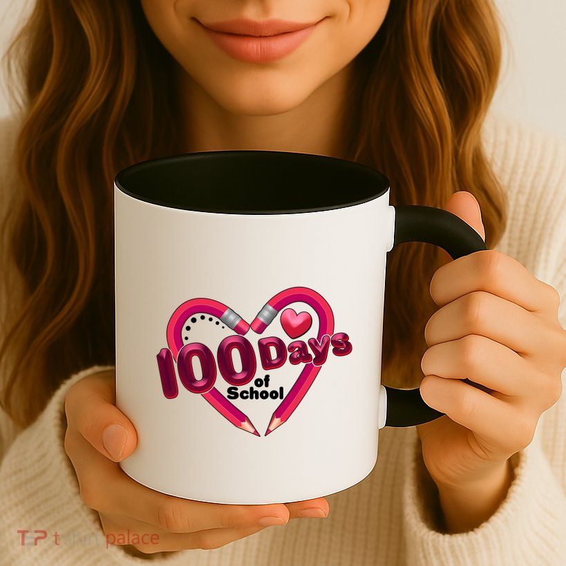 Valentines Day 100 Days Of School Mug