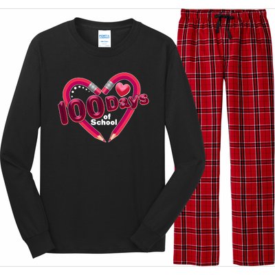 Valentines Day 100 Days Of School Long Sleeve Pajama Set