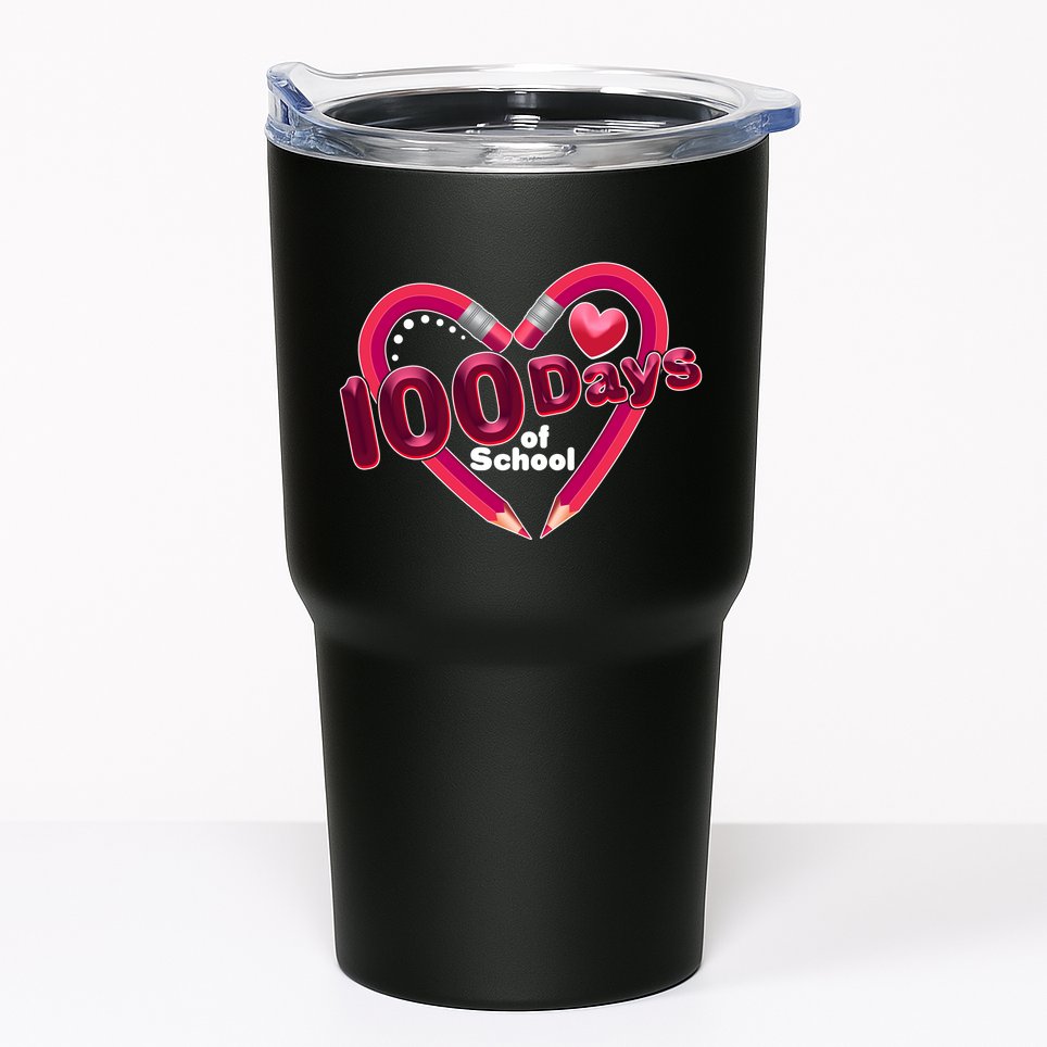 Valentines Day 100 Days Of School Tumbler