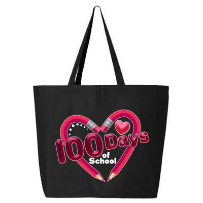 Valentines Day 100 Days Of School 25L Jumbo Tote