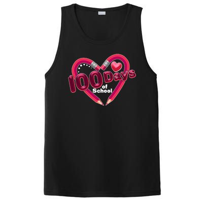 Valentines Day 100 Days Of School PosiCharge Competitor Tank