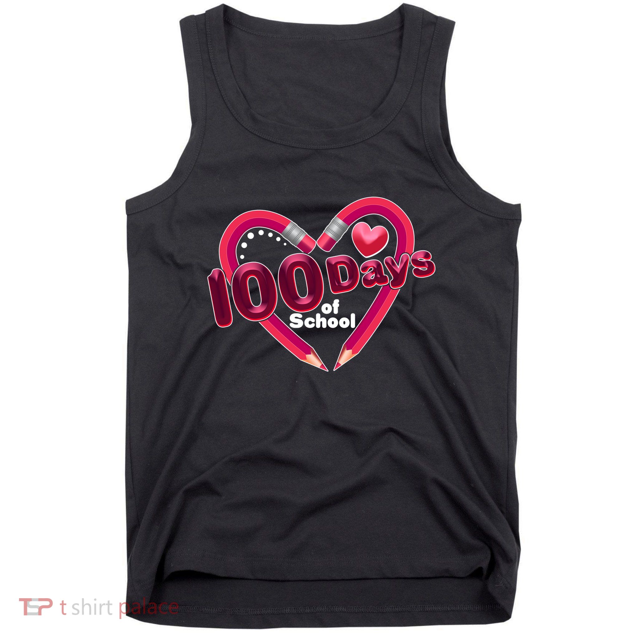 Valentines Day 100 Days Of School Tank Top