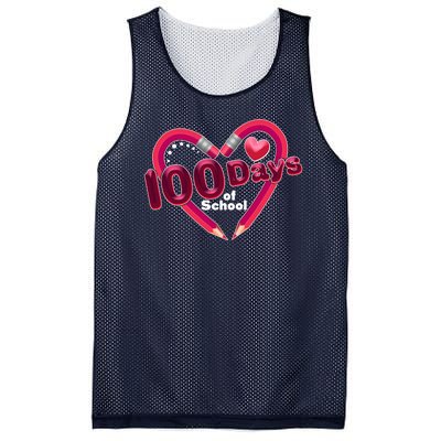 Valentines Day 100 Days Of School Mesh Reversible Basketball Jersey Tank