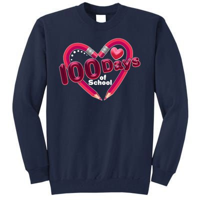 Valentines Day 100 Days Of School Tall Sweatshirt