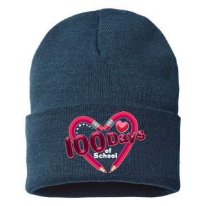 Valentines Day 100 Days Of School Sustainable Knit Beanie