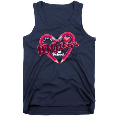 Valentines Day 100 Days Of School Tank Top