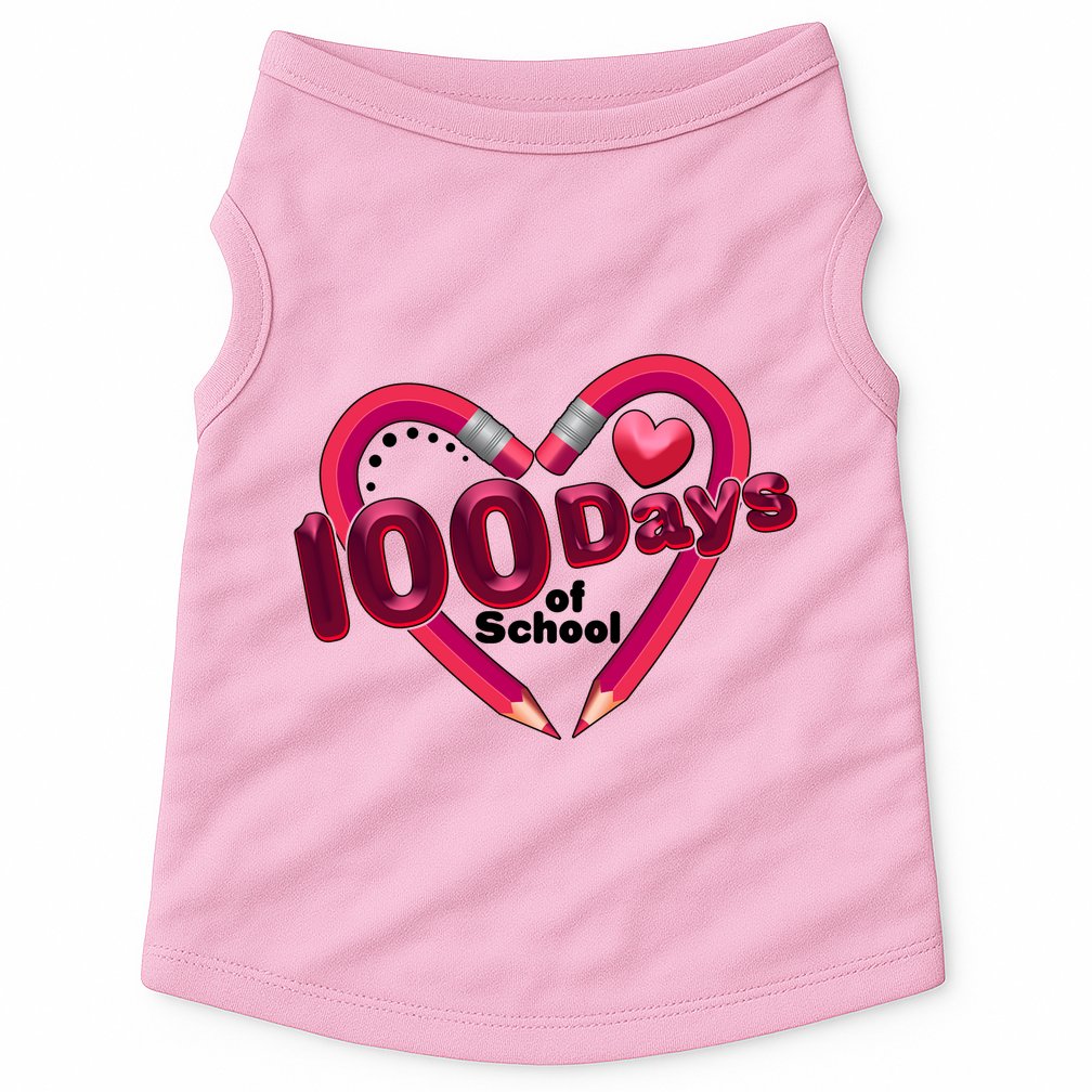 Valentines Day 100 Days Of School Doggie Tank