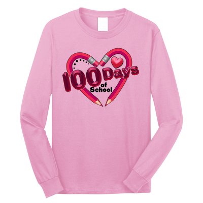 Valentines Day 100 Days Of School Long Sleeve Shirt