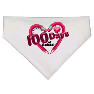 Valentines Day 100 Days Of School USA-Made Doggie Bandana