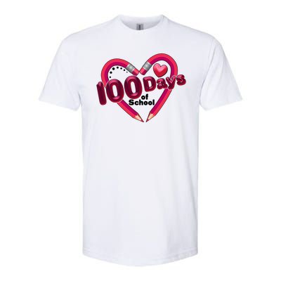 Valentines Day 100 Days Of School Softstyle CVC T-Shirt