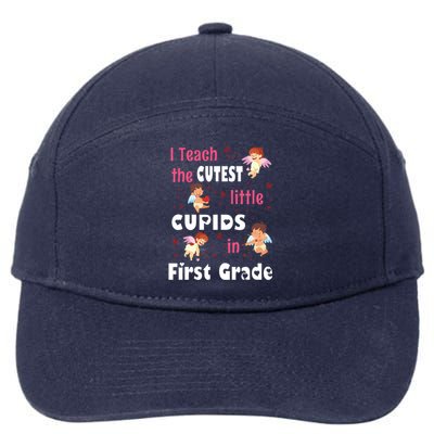 Valentines Day 1st Grade Teacher Gift For Teachers In Love Gift 7-Panel Snapback Hat