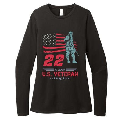 Veteran Day 22 A Day Suicide Awareness Great Gift Womens CVC Long Sleeve Shirt