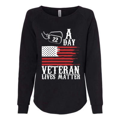 Veterans Day 22 A Day Veteran Lives Matter Funny Gift Idea Womens California Wash Sweatshirt