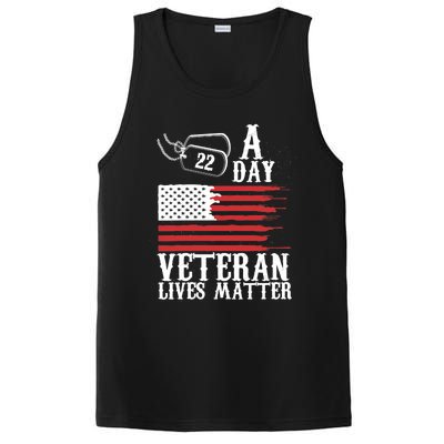 Veterans Day 22 A Day Veteran Lives Matter Funny Gift Idea PosiCharge Competitor Tank