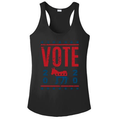 Vote Democrat 2020 Election Donkey Democratic Party Gear Great Gift Ladies PosiCharge Competitor Racerback Tank