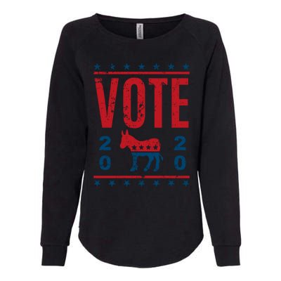 Vote Democrat 2020 Election Donkey Democratic Party Gear Great Gift Womens California Wash Sweatshirt