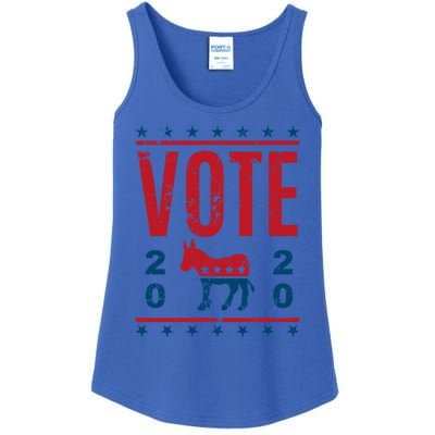 Vote Democrat 2020 Election Donkey Democratic Party Gear Great Gift Ladies Essential Tank