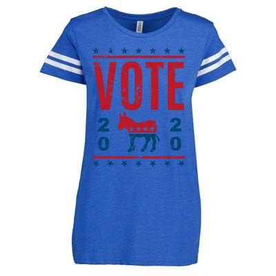 Vote Democrat 2020 Election Donkey Democratic Party Gear Great Gift Enza Ladies Jersey Football T-Shirt