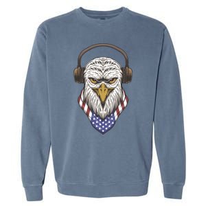 Veterans Day 4th Of July Memorial Day I Love Usa Eagle Gift Garment-Dyed Sweatshirt