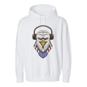 Veterans Day 4th Of July Memorial Day I Love Usa Eagle Gift Garment-Dyed Fleece Hoodie