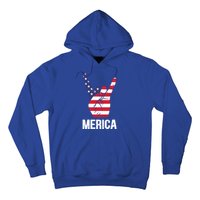 Veterans Day 4th Of July Patriotic I Love Usa Devil Horns Gift Hoodie