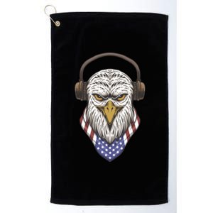 Veterans Day 4th Of July Memorial Day I Love Usa Eagle Meaningful Gift Platinum Collection Golf Towel