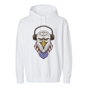 Veterans Day 4th Of July Memorial Day I Love Usa Eagle Meaningful Gift Garment-Dyed Fleece Hoodie