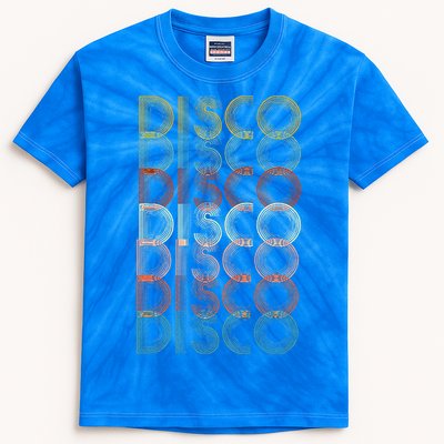 Vintage Disco 70s 80s Music Lover Kids Tie-Dye T-Shirt
