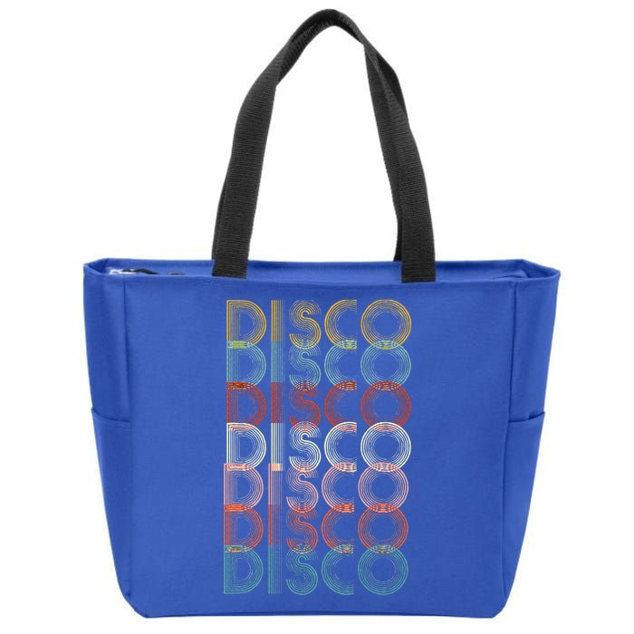Vintage Disco 70s 80s Music Lover Zip Tote Bag