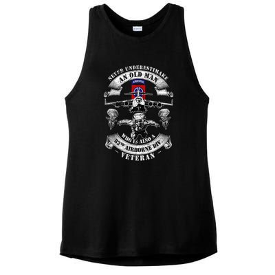 Veteran Day 82nd Airborne Division Paratrooper Fort Bragg Gift Ladies PosiCharge Tri-Blend Wicking Tank