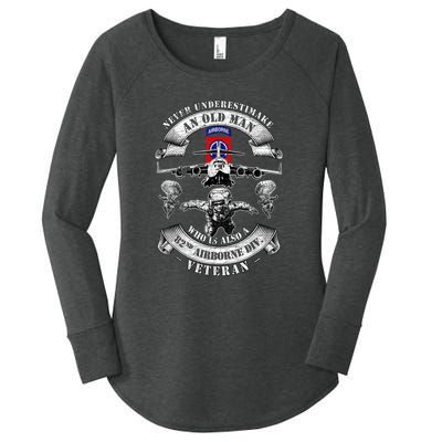 Veteran Day 82nd Airborne Division Paratrooper Fort Bragg Gift Women's Perfect Tri Tunic Long Sleeve Shirt